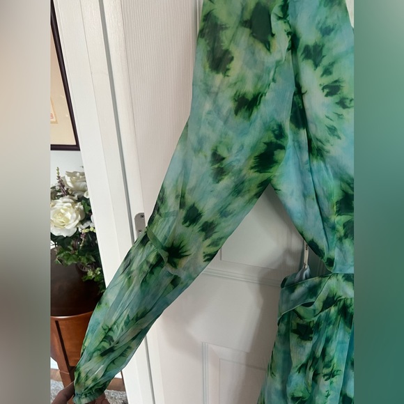 RAHI Lime Tie Dye Willa Cutout Open Back Midi Dress Size Large (12-14) N… - Picture 9 of 16